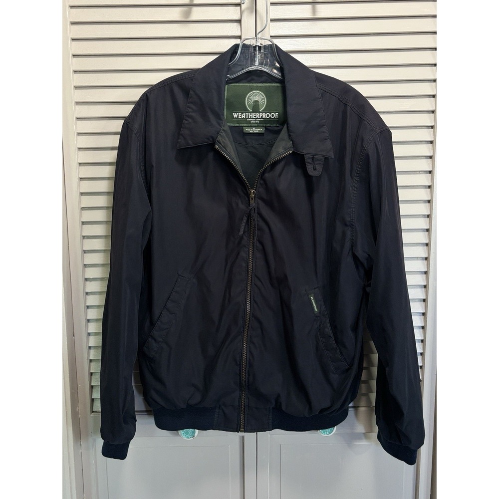 Weatherproof Men's Zip Up Collar Soft Jacket Size Medium Black Lined